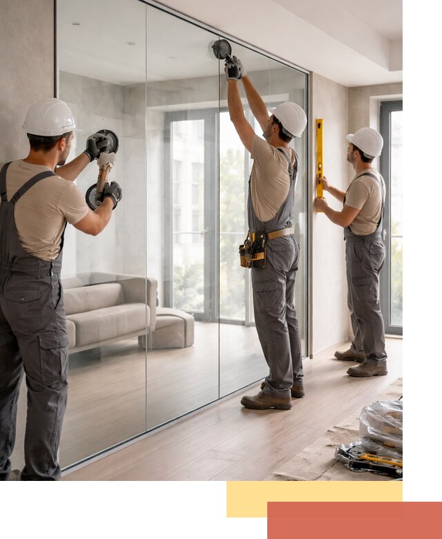 Перегородки из закаленного стекла в Гагарине для офисов и квартир