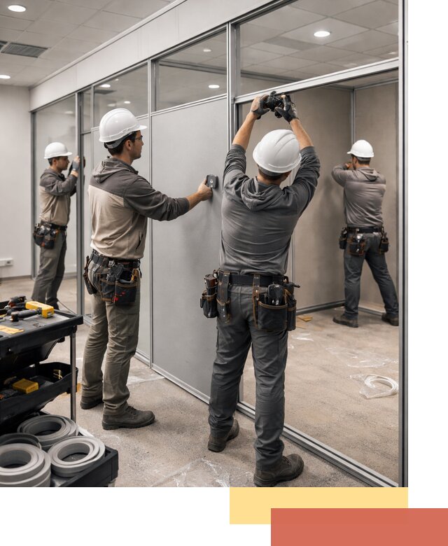 Мобильные офисные перегородки под ключ в Гагарине