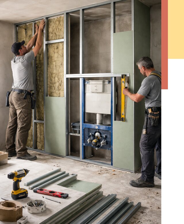 Установка сантехнических перегородок в Гагарине от 8843 руб. | ОТДЕЛОЧНИК-Ггр