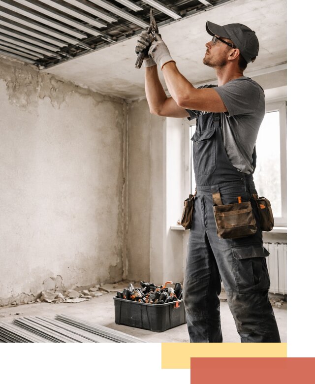 Демонтаж реечного потолка в Гагарине быстро и аккуратно