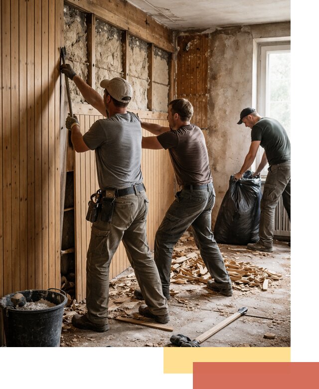 Демонтаж вагонки и вывоз материалов в Гагарине