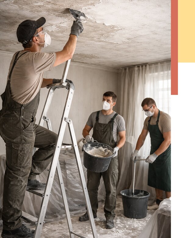 Удаление побелки с потолка в Гагарине от 2601 руб. быстро и недорого | ОТДЕЛОЧНИК-Ггр