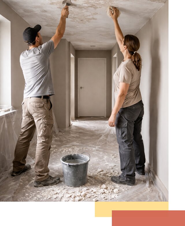 Удаление побелки с потолка в Гагарине — быстро и аккуратно