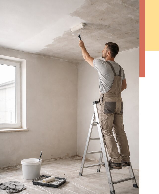 Грунтовка потолка в Гагарине от 2601 руб. — быстро и недорого | ОТДЕЛОЧНИК-Ггр