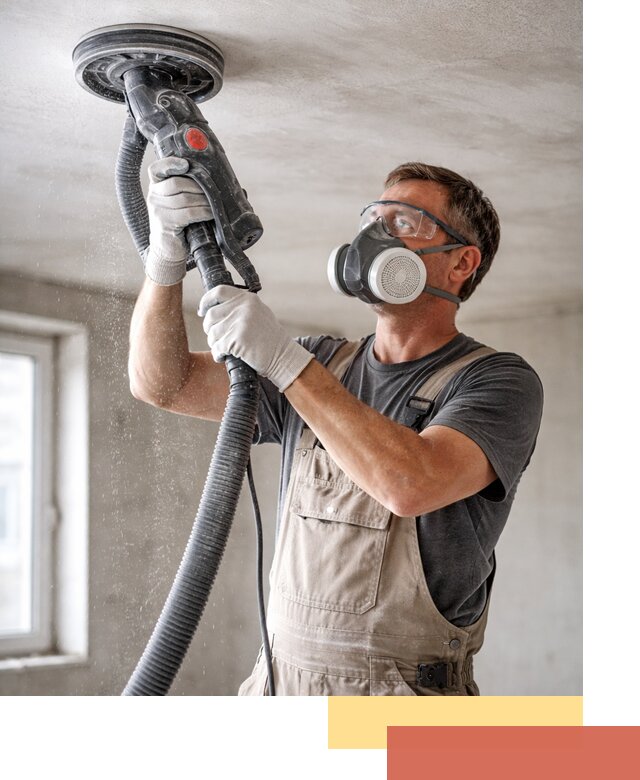 Шлифовка потолка в Гагарине — качественная подготовка под отделку