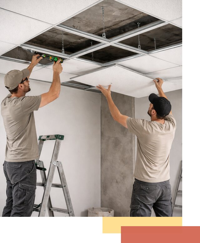Монтаж потолка Армстронг под ключ в Гагарине