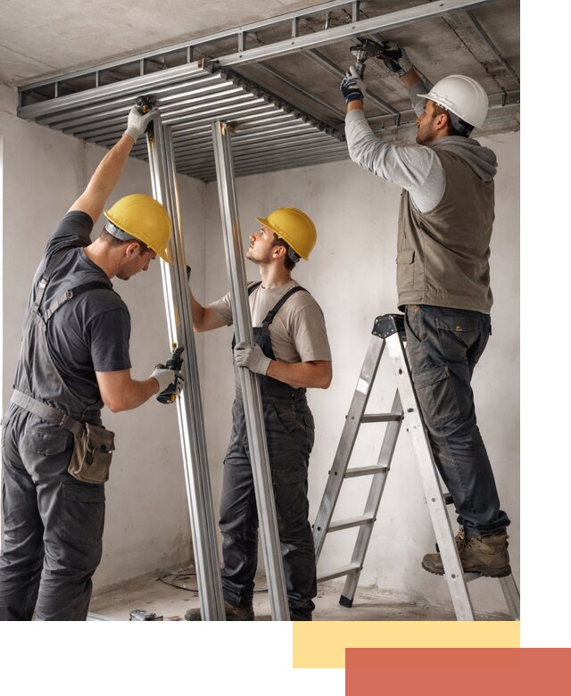 Монтаж реечного потолка под ключ в Гагарине