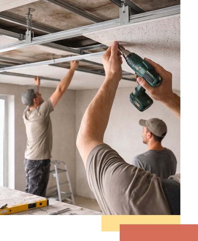 Монтаж акустического потолка в Гагарине под ключ