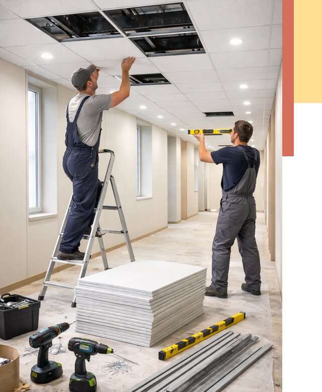 Ремонт потолка Армстронг в Гагарине от 4682 руб. — быстро и недорого | ОТДЕЛОЧНИК-Ггр