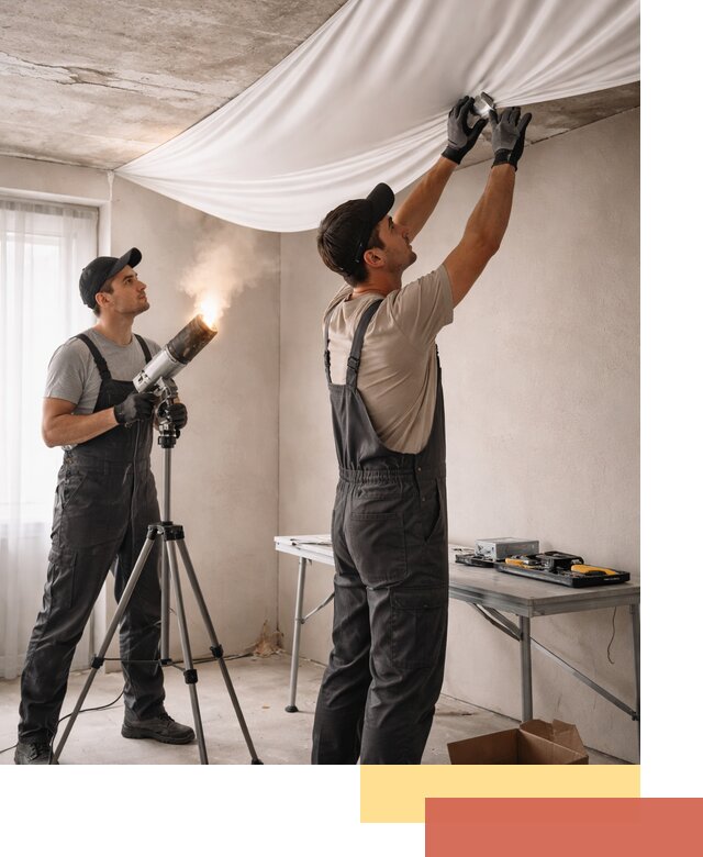 Установка натяжного потолка под ключ в Гагарине