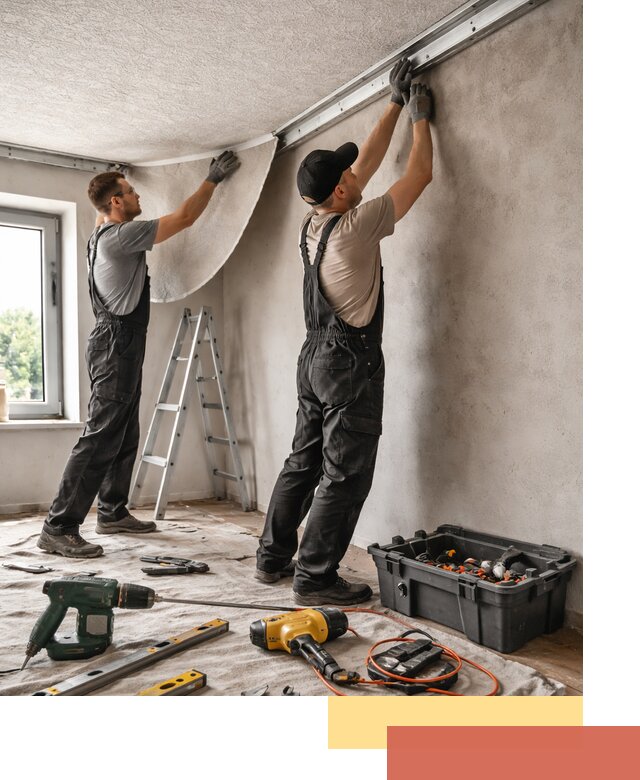 Монтаж фактурного натяжного потолка в Гагарине качественно и быстро