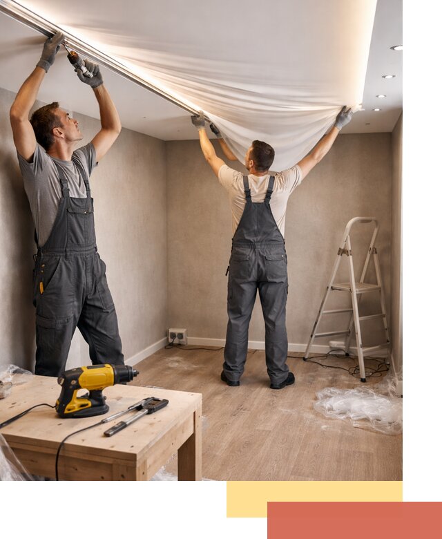 Монтаж натяжного потолка с подсветкой в Гагарине цена и сроки