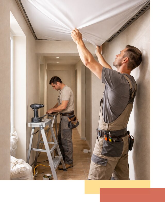 Монтаж натяжного потолка в прихожей в Гагарине