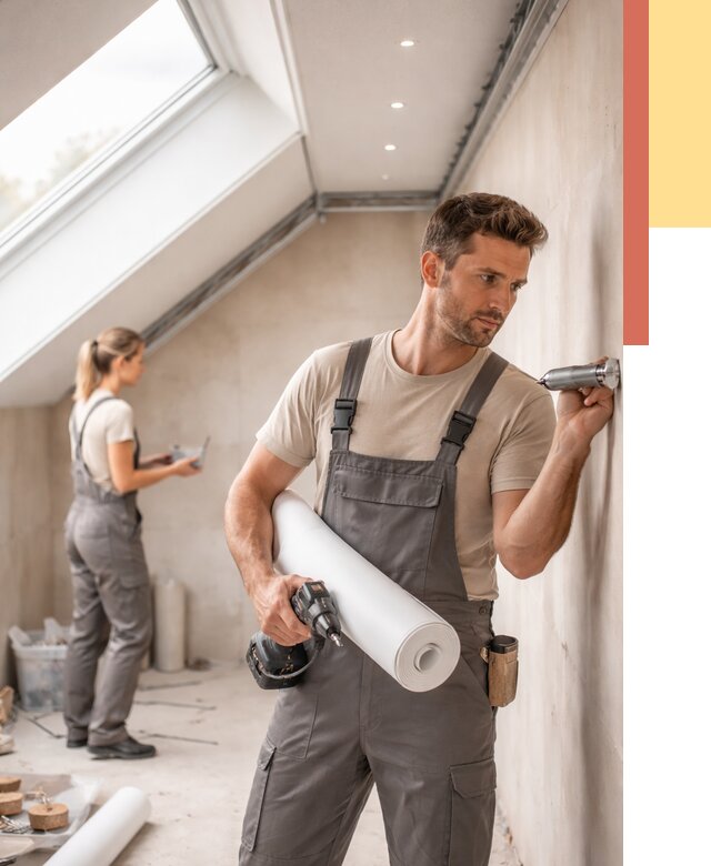 Монтаж натяжного потолка на мансарде в Гагарине от 3641 руб. | ОТДЕЛОЧНИК-Ггр