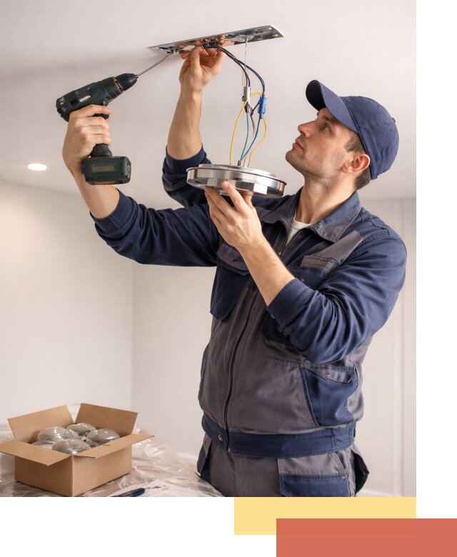 Установка люстры в натяжной потолок в Гагарине