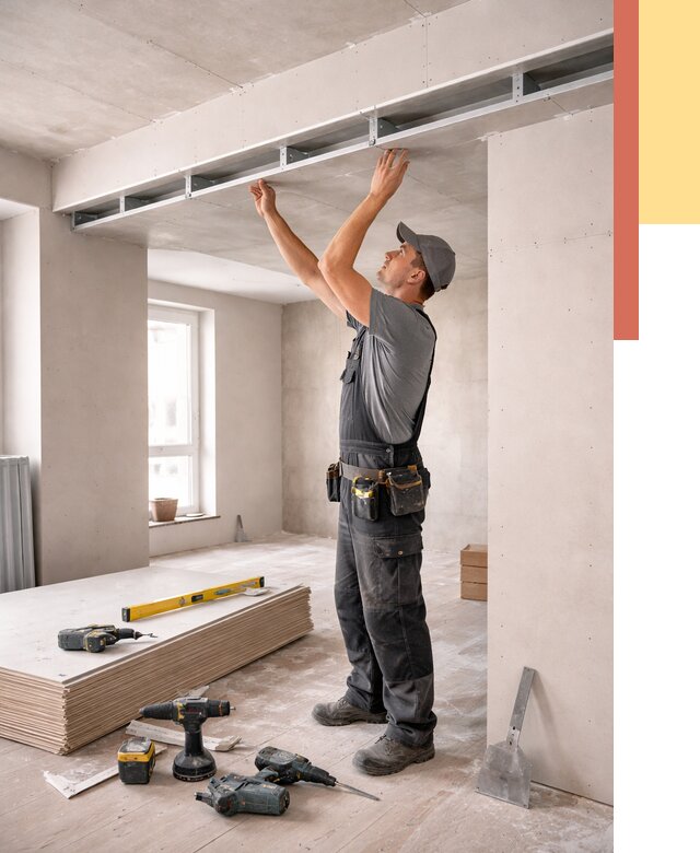 Потолок из гипсокартона с нишей в Гагарине от 1301 руб. под ключ | ОТДЕЛОЧНИК-Ггр