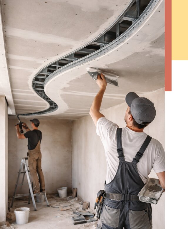 Криволинейный потолок из гипсокартона в Гагарине от 2185 руб./м2 | ОТДЕЛОЧНИК-Ггр