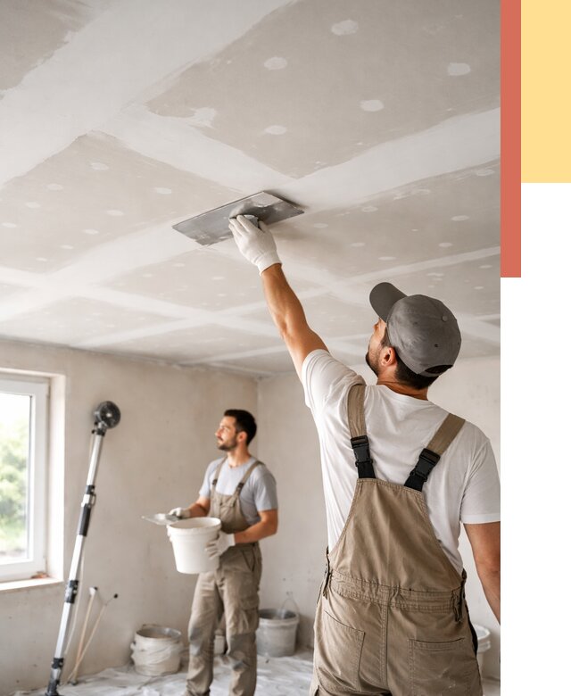 Шпаклевка потолка из гипсокартона в Гагарине от 3329 руб./м2 — услуги под ключ | ОТДЕЛОЧНИК-Ггр