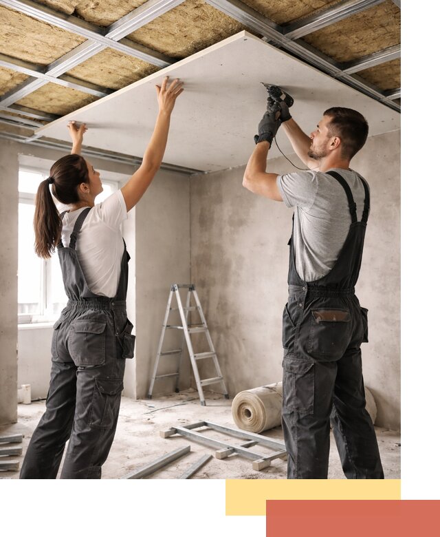 Звукоизоляция потолка из ГКЛ в Гагарине профессионально и надежно