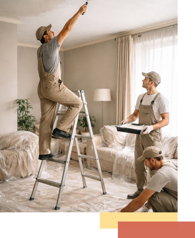 Покраска потолков акриловой краской в Гагарине качественно и быстро