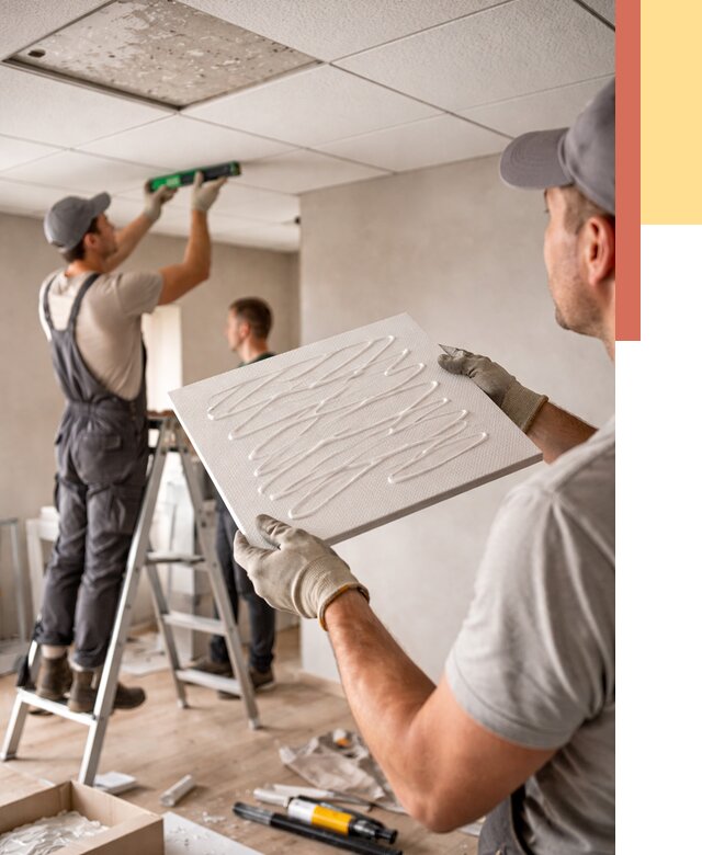 Монтаж потолочной плитки в Гагарине от 4682 руб. — быстро и недорого | ОТДЕЛОЧНИК-Ггр