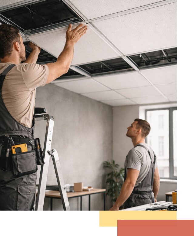 Монтаж потолочной плитки в Гагарине качественно и в срок