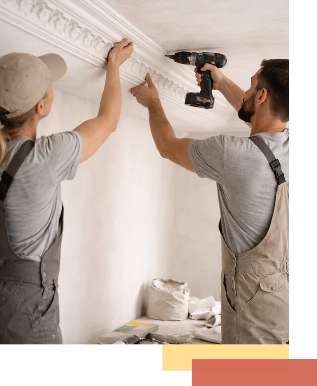 Профессиональный монтаж лепнины на потолок в Гагарине