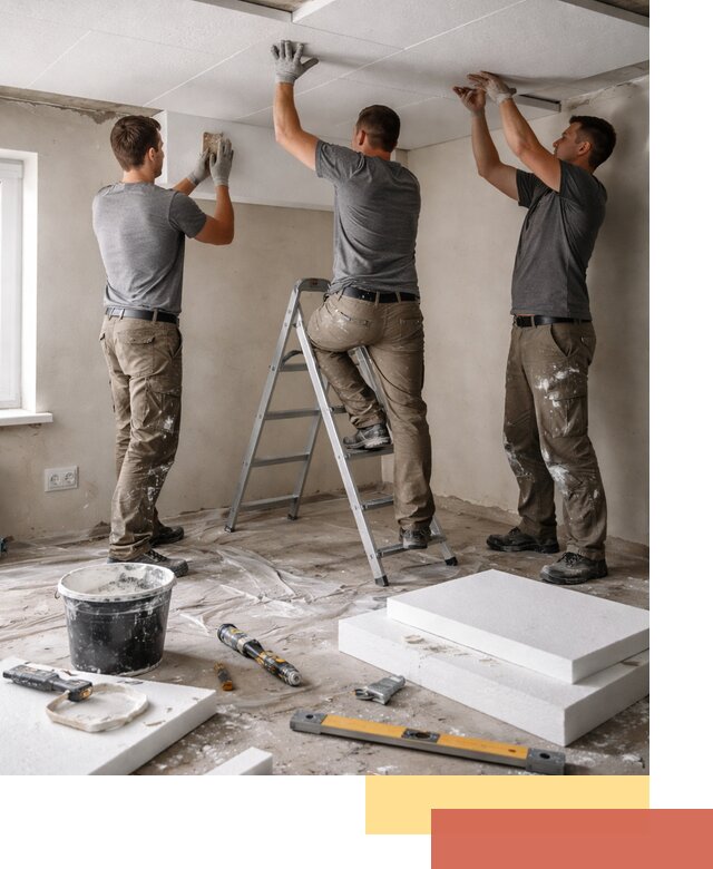 Утепление потолка пенопластом в Гагарине быстро и качественно