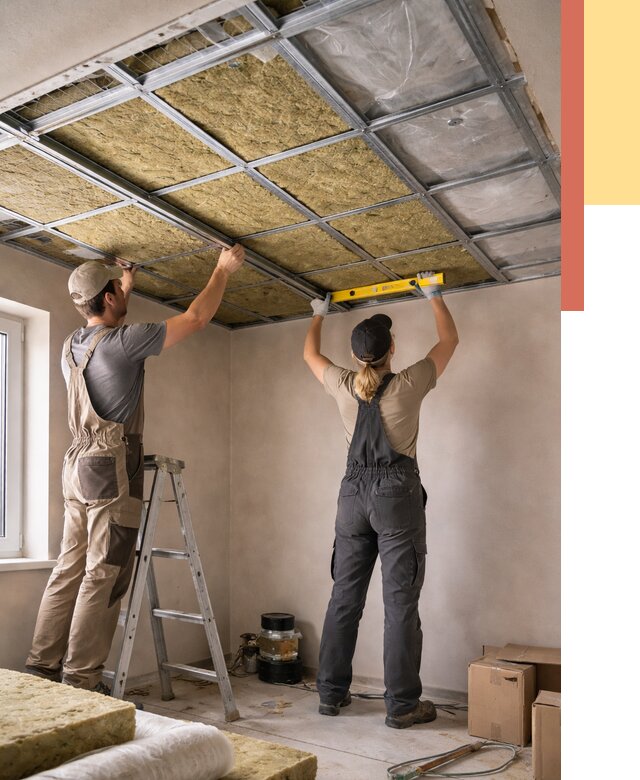 Шумоизоляция потолка в Гагарине от 1301 руб. под ключ — услуги ОТДЕЛОЧНИК-Ггр