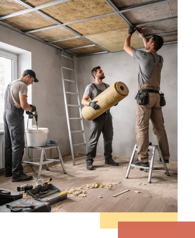 Шумоизоляция потолка в Гагарине: профессиональный монтаж и отделка